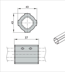 精益管滑動(dòng)套二維圖