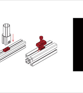 精益管型材轉(zhuǎn)接塊安裝示意圖 精益管型材轉(zhuǎn)接塊安裝示意圖