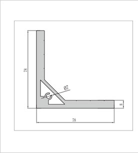 7878高強(qiáng)度角鋁型材二維圖 7878高強(qiáng)度角鋁型材二維圖