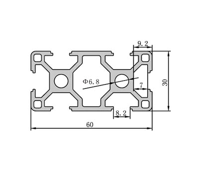 3060鋁型材物理參數(shù) 3060鋁型材物理參數(shù)