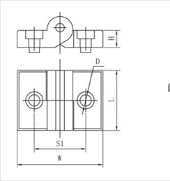 可拆卸合頁(yè)二維圖